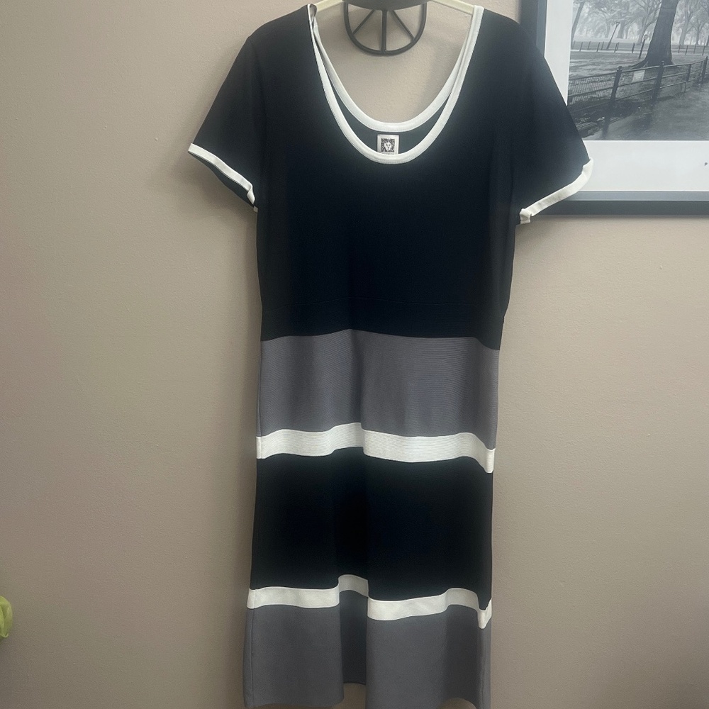 Anne Taylor Striped Dress Size L